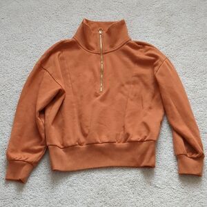 Target A New Day Cropped Quarter Zip Sweatshirt Size M